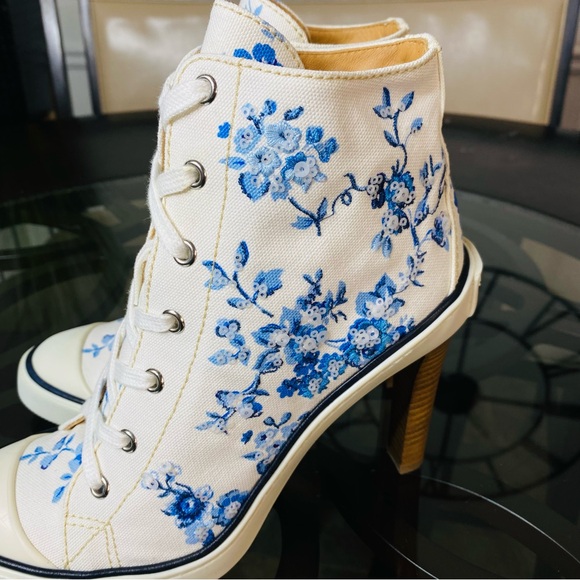 Ralph Lauren Collection Purple Label Raelyn Floral Trainer Pump Women’s Size 8.5 - Picture 3 of 10